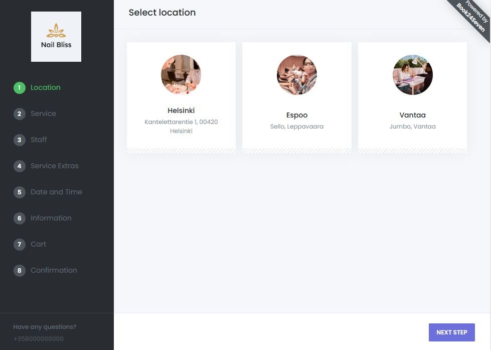 Adding company logo, address, and website in Book24Seven booking system